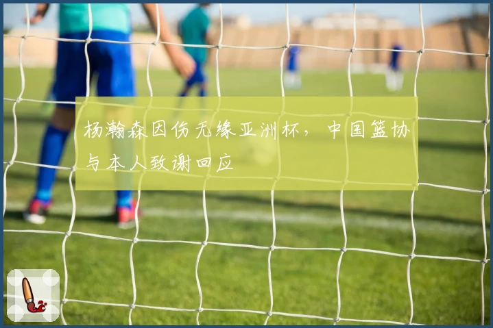 杨瀚森因伤无缘亚洲杯，中国篮协与本人致谢回应